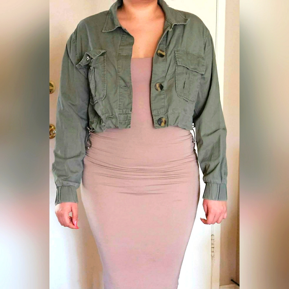 Cropped Cargo Jacket
